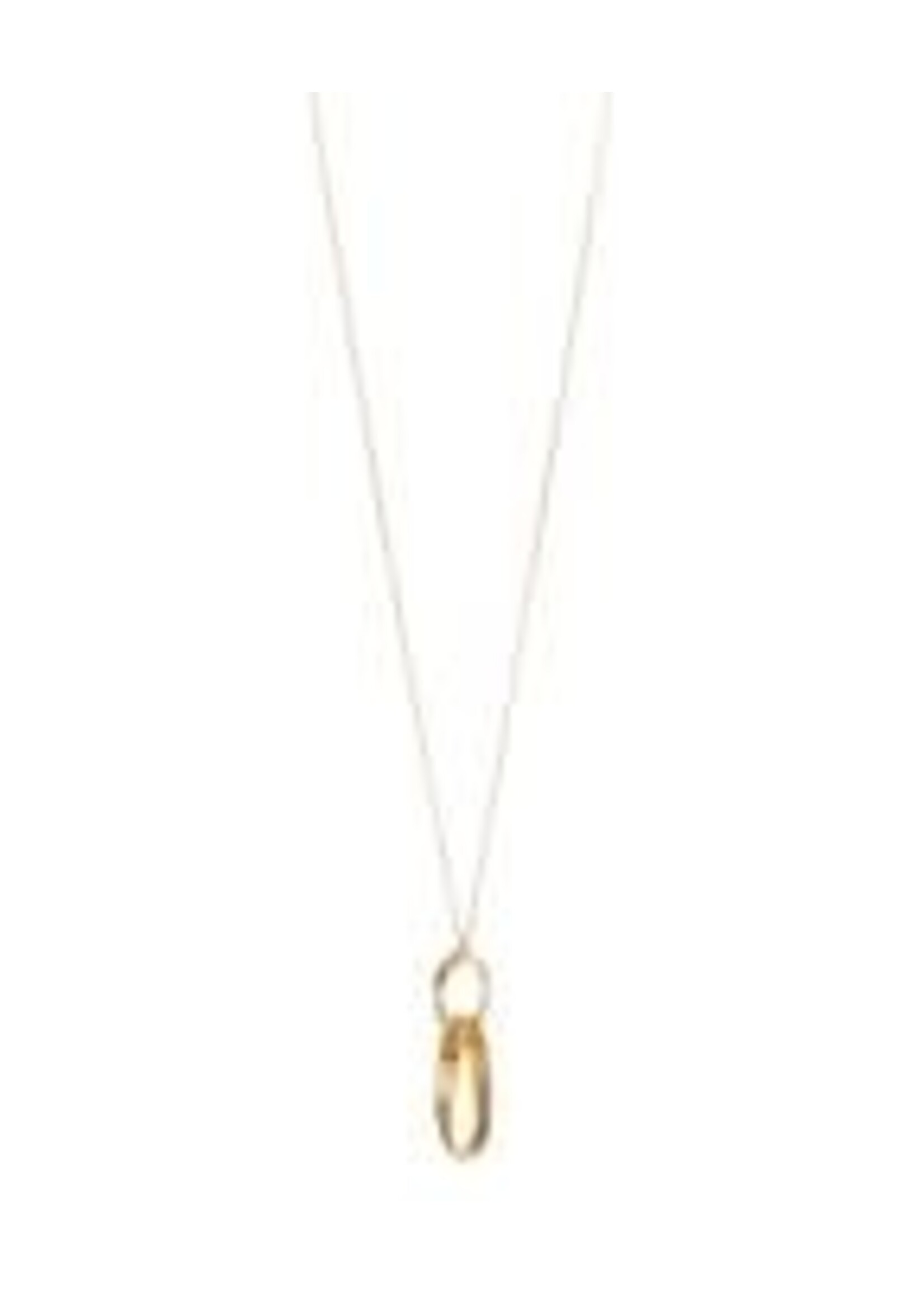 Double Ring Pendant Necklace