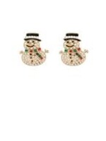 Beaded Snowman Studs