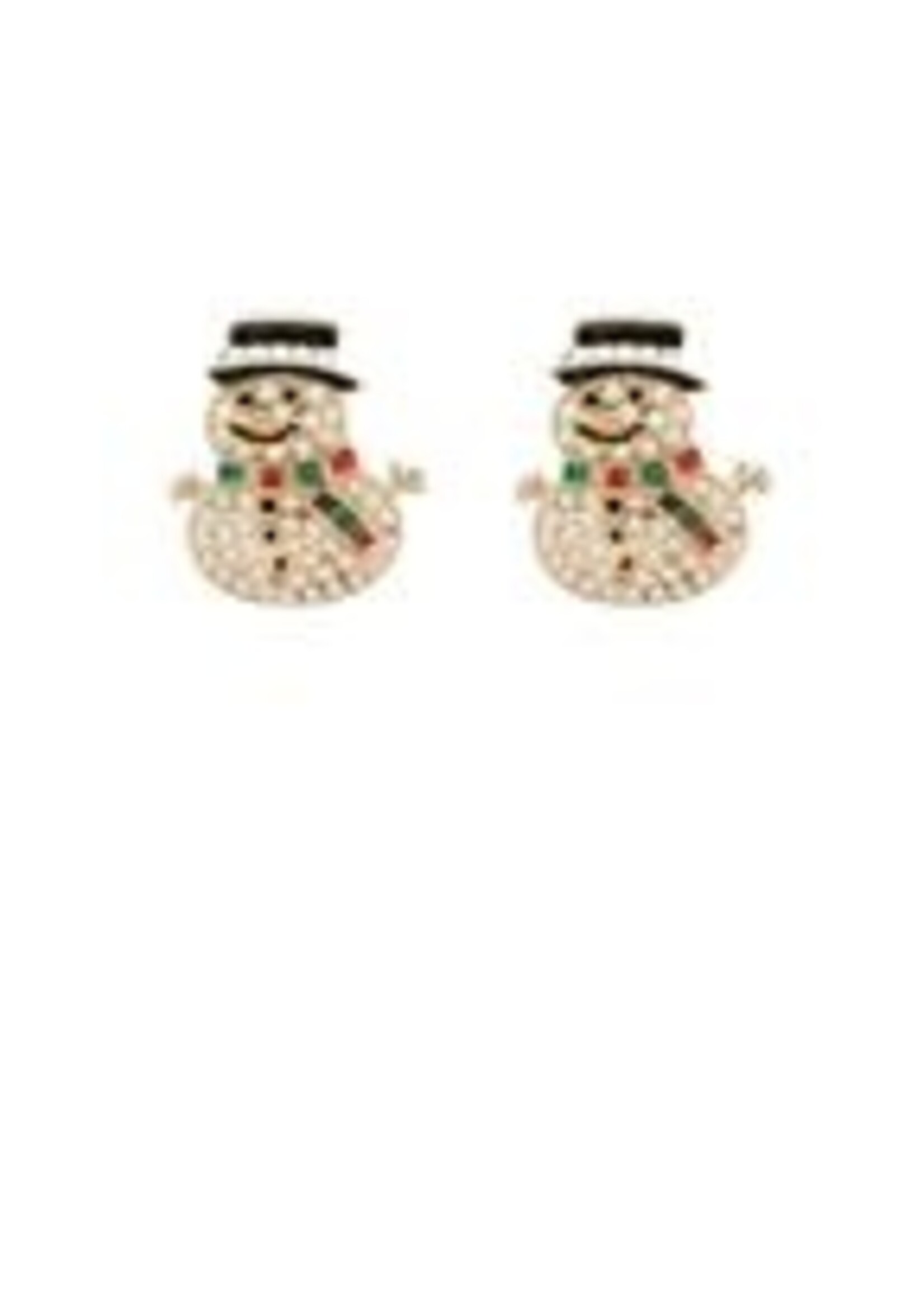 Beaded Snowman Studs