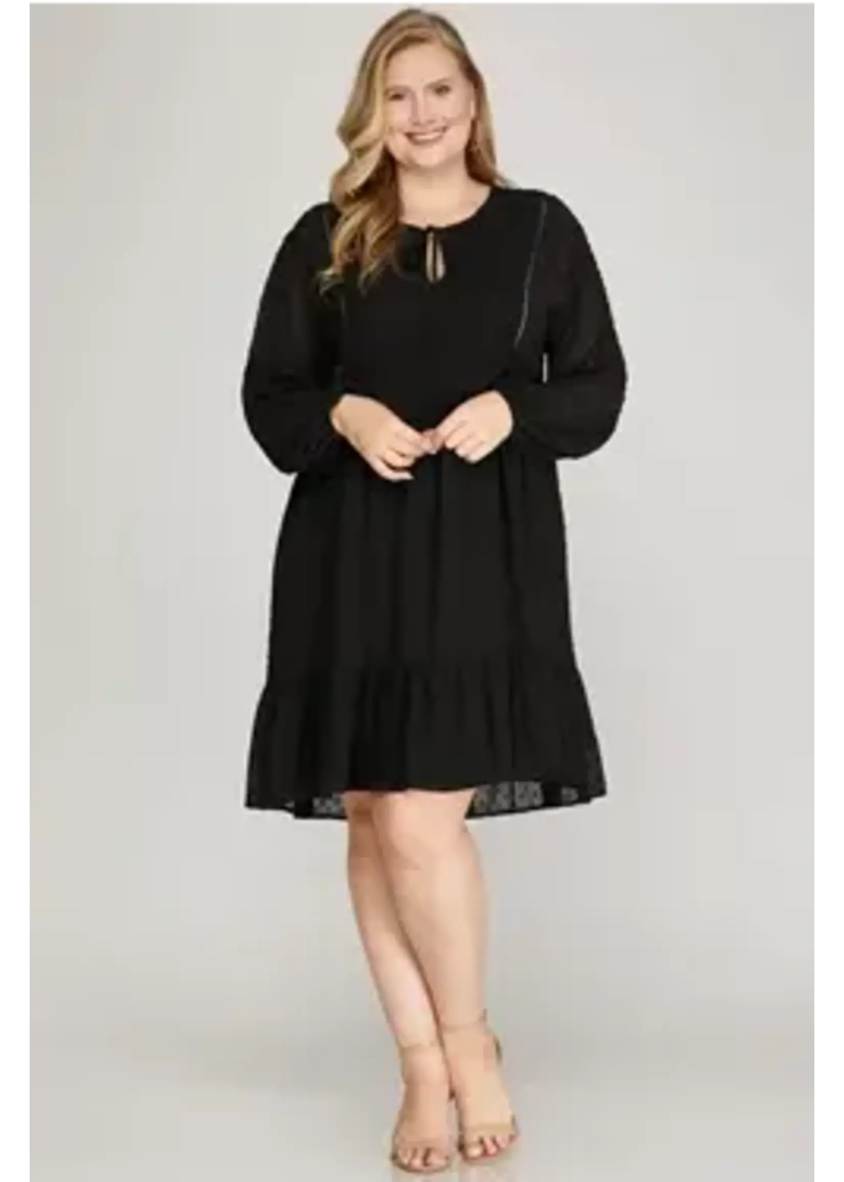 Curvy Show Me Off Long Sleeve Dress