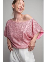 Glitter Wide Neck Top