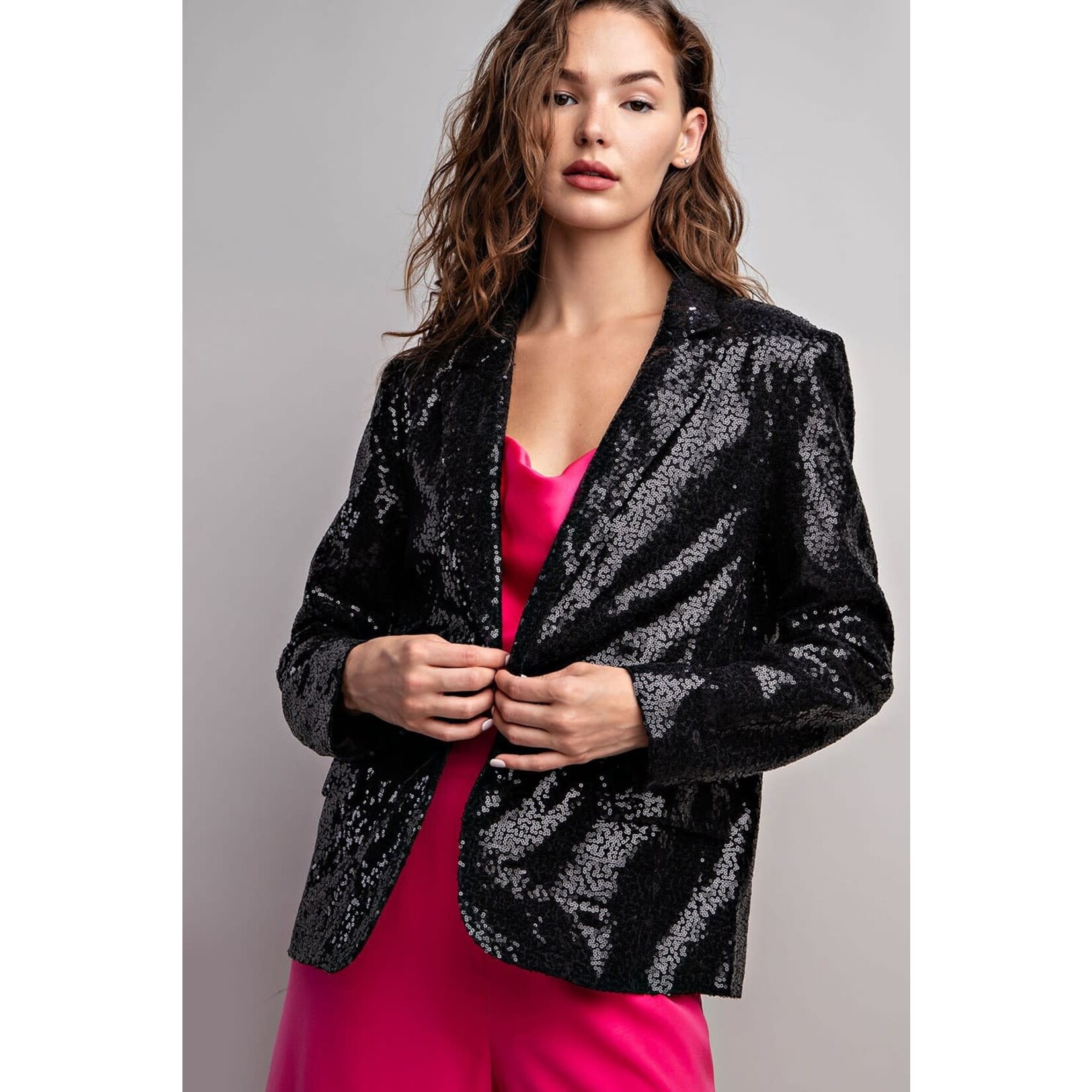 Glitter Blazer Jacket The Cherry Lane Boutique