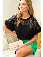 Ombre Seq & Rine Ruffle Top