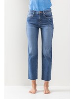 High Rise Straight Raw Cut Jeans