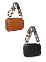 Textured Leather Crossbody Bag