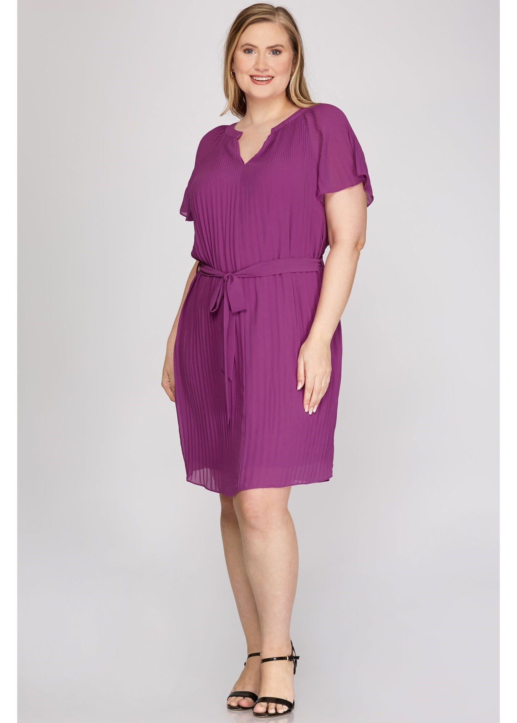 Bold and Beautiful Curvy Flounce Dress