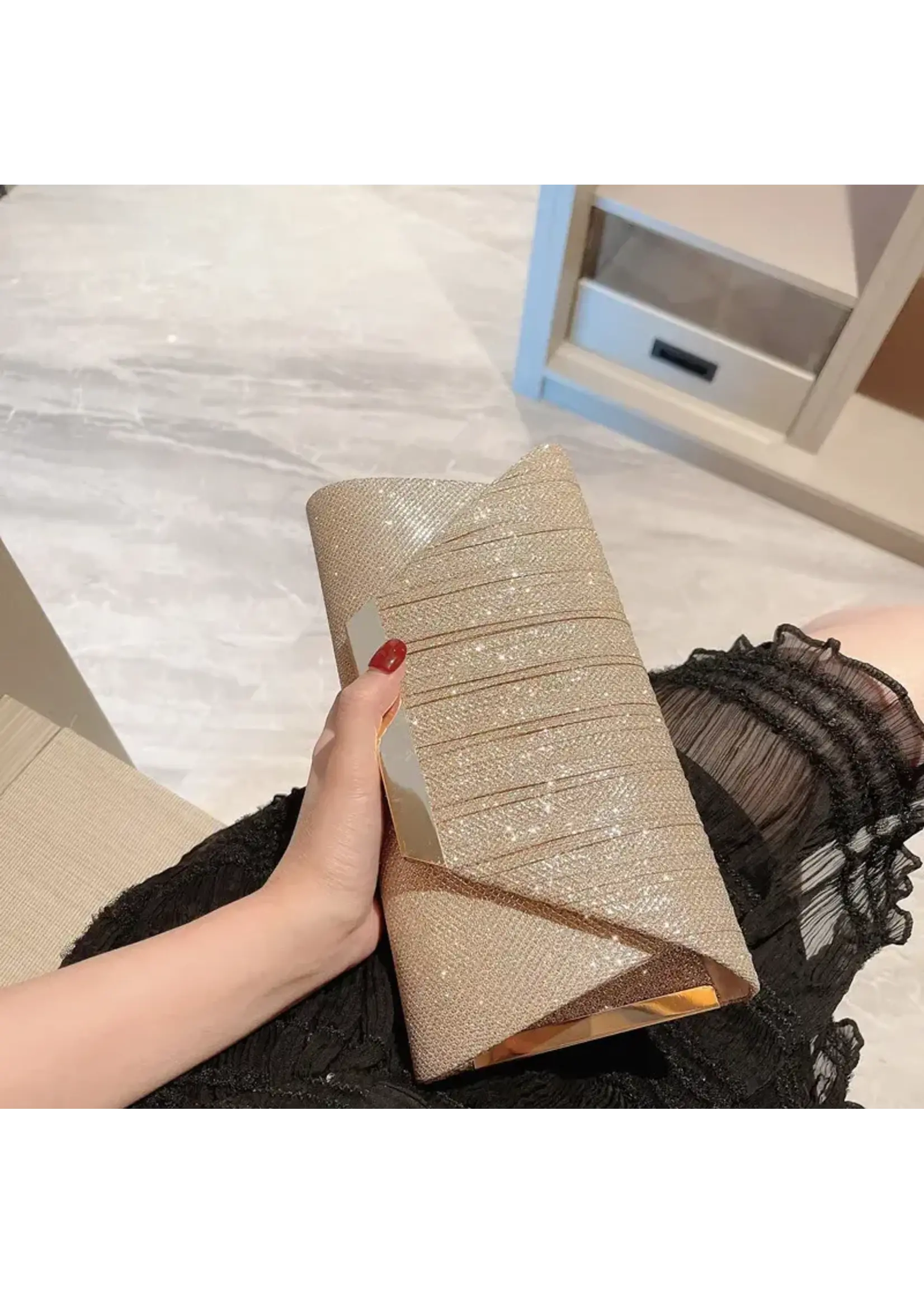 nihao Fabric Sequin Clutch