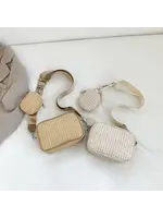 nihao Raffia Cross Body W/ Detachable Pouch