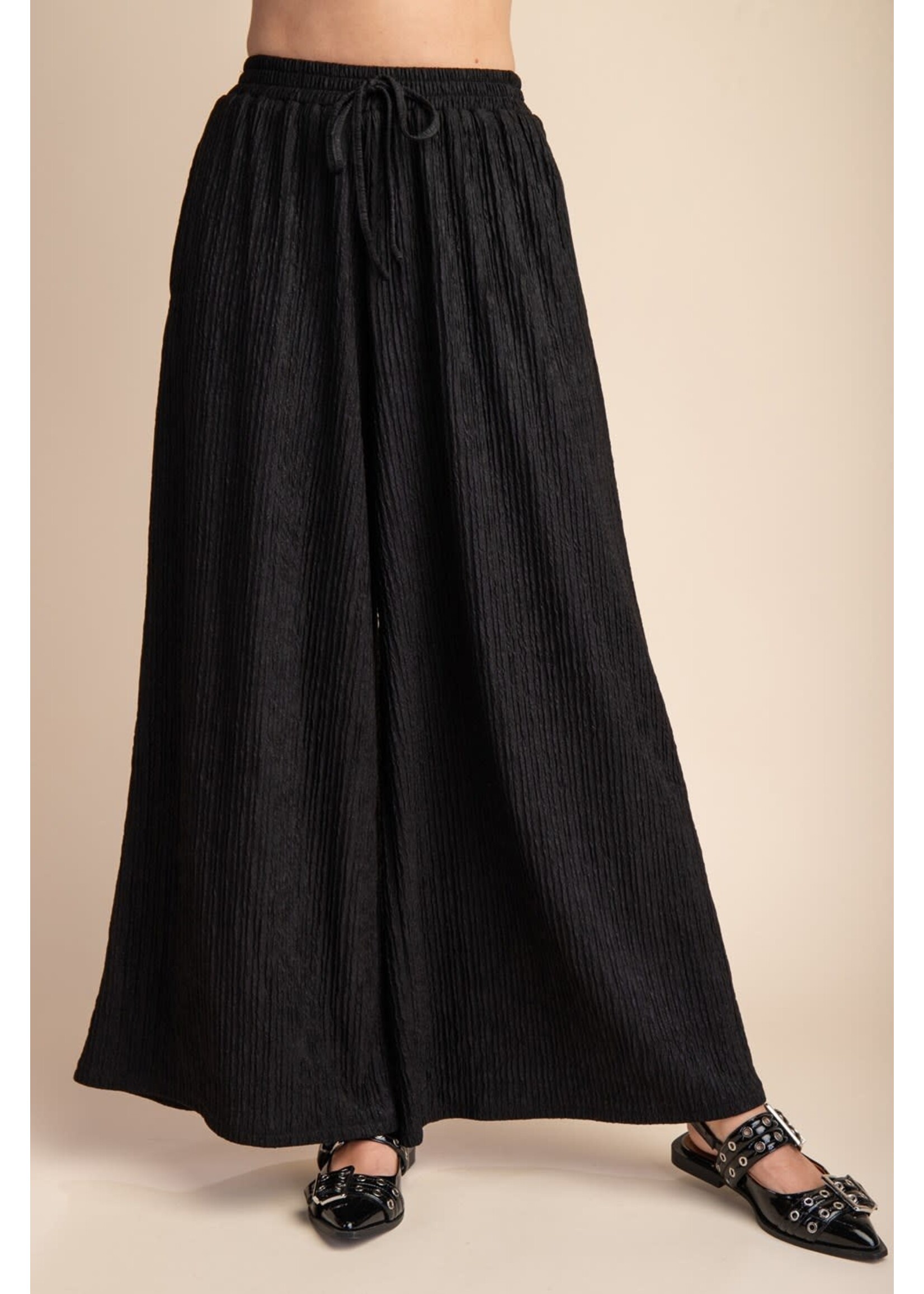 Wide Leg Textured Pants