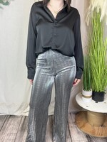 Pleated Metallic Pants