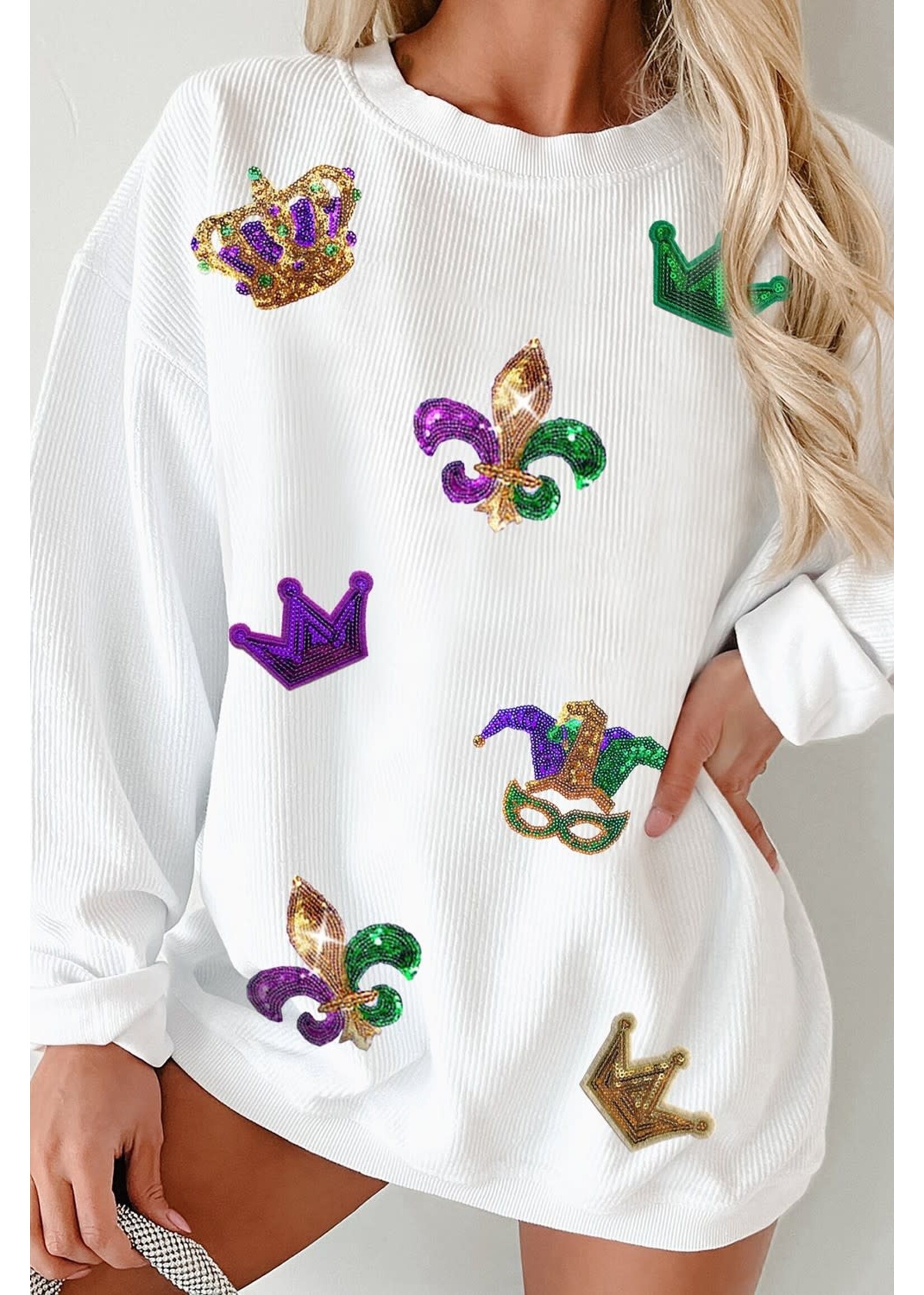 The Symbol's Of Mardi Gras Sweatshirt