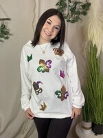 The Symbol's Of Mardi Gras Sweatshirt