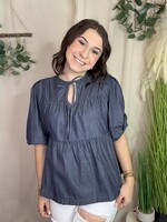 Tied In Denim Top