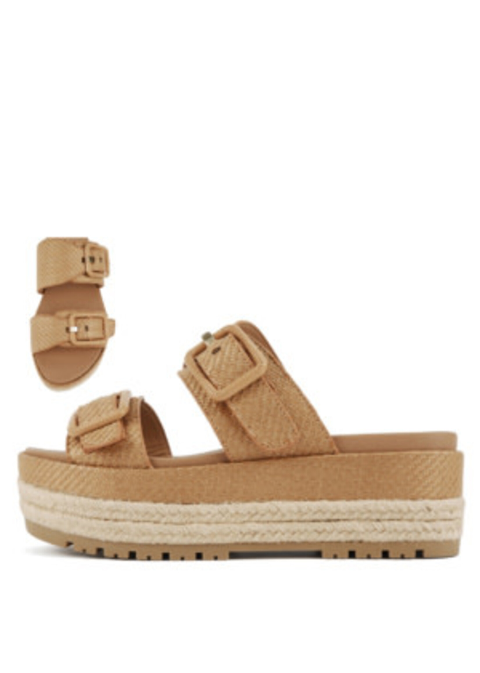 Funny Chunky Double Buckle Platform