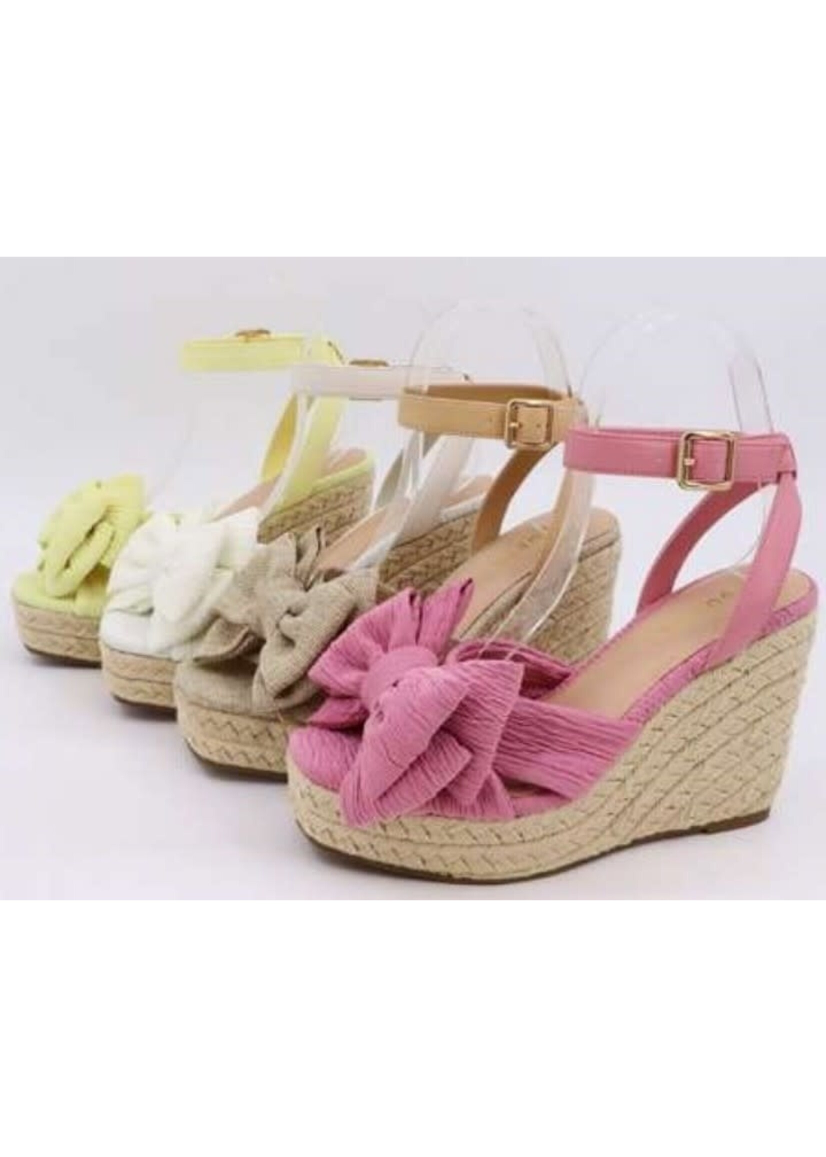 Attire-08 Fabric Bow Wedge