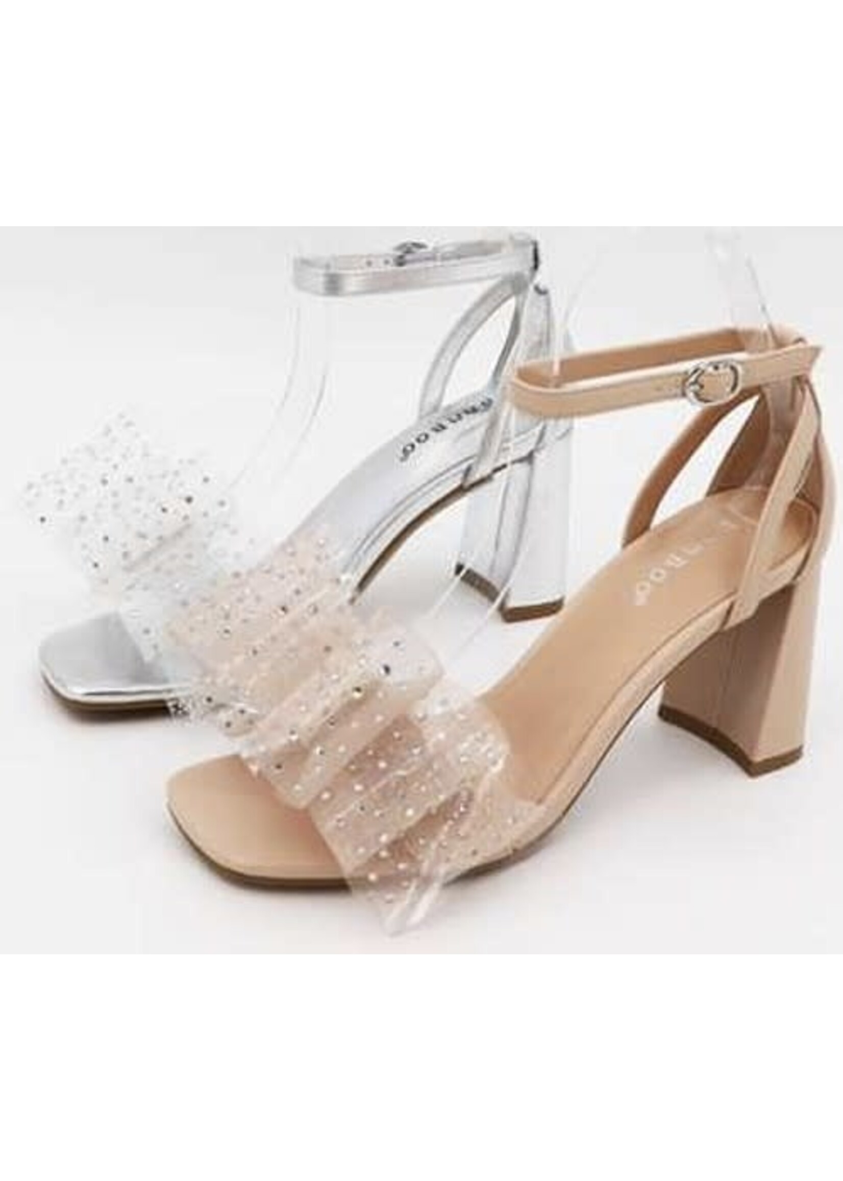 Everlasting-24 Tule Toe Strap Heel