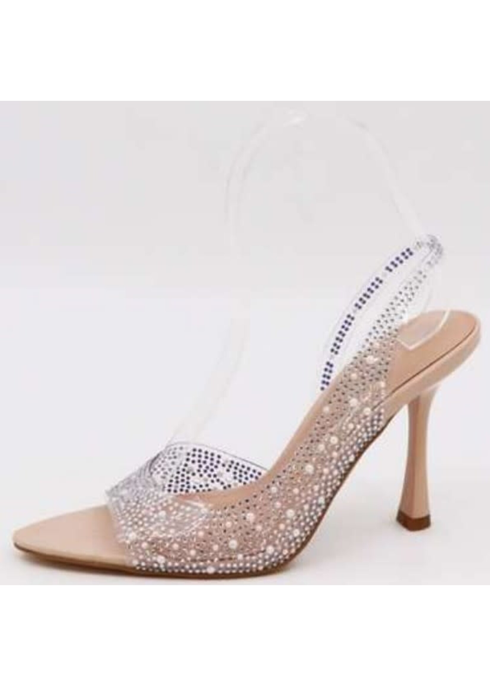 Trace-12 Clear Stone Pointed Heel