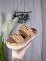 Funny Chunky Double Buckle Platform