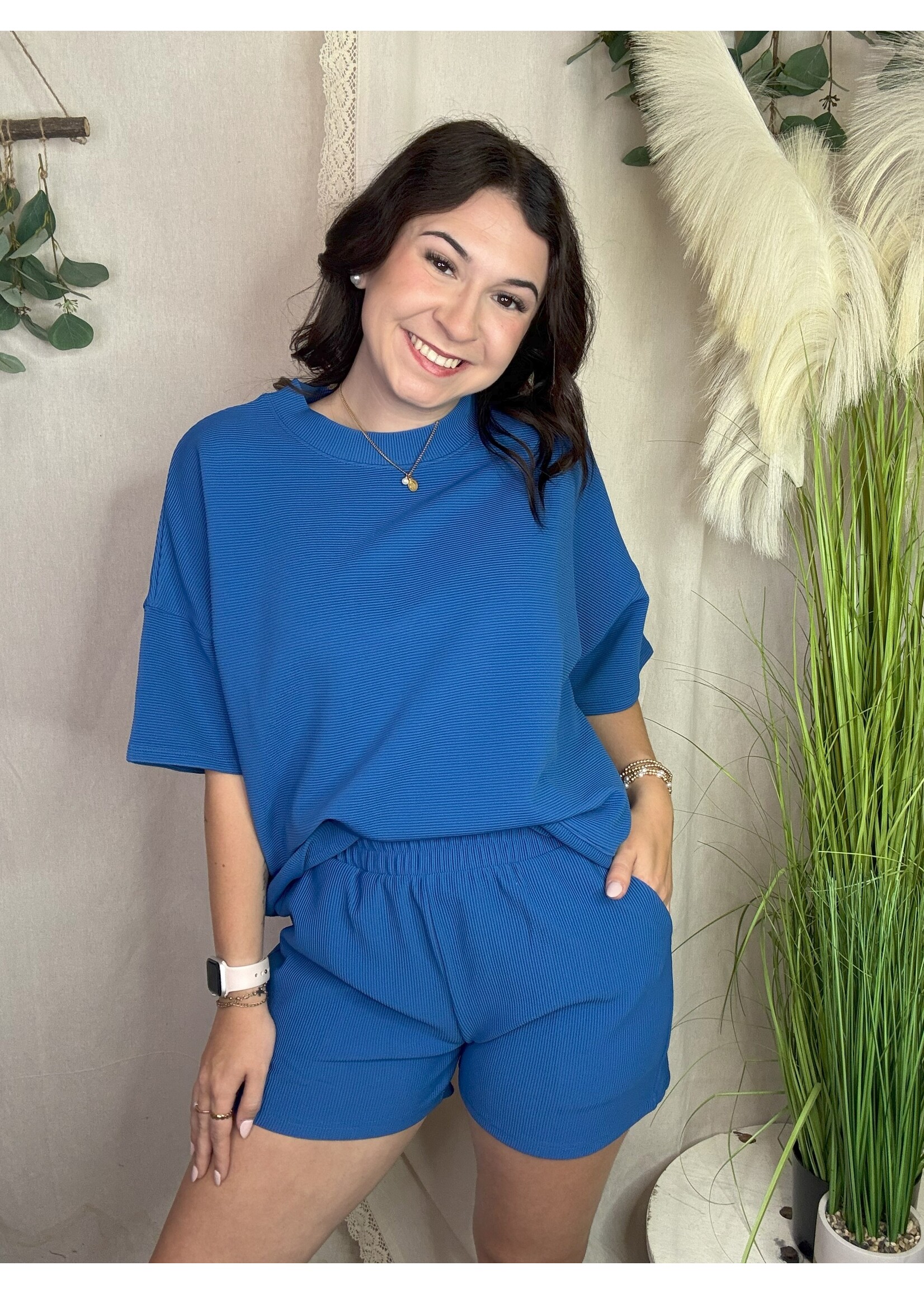 Clear Blue Skies Shorts Set