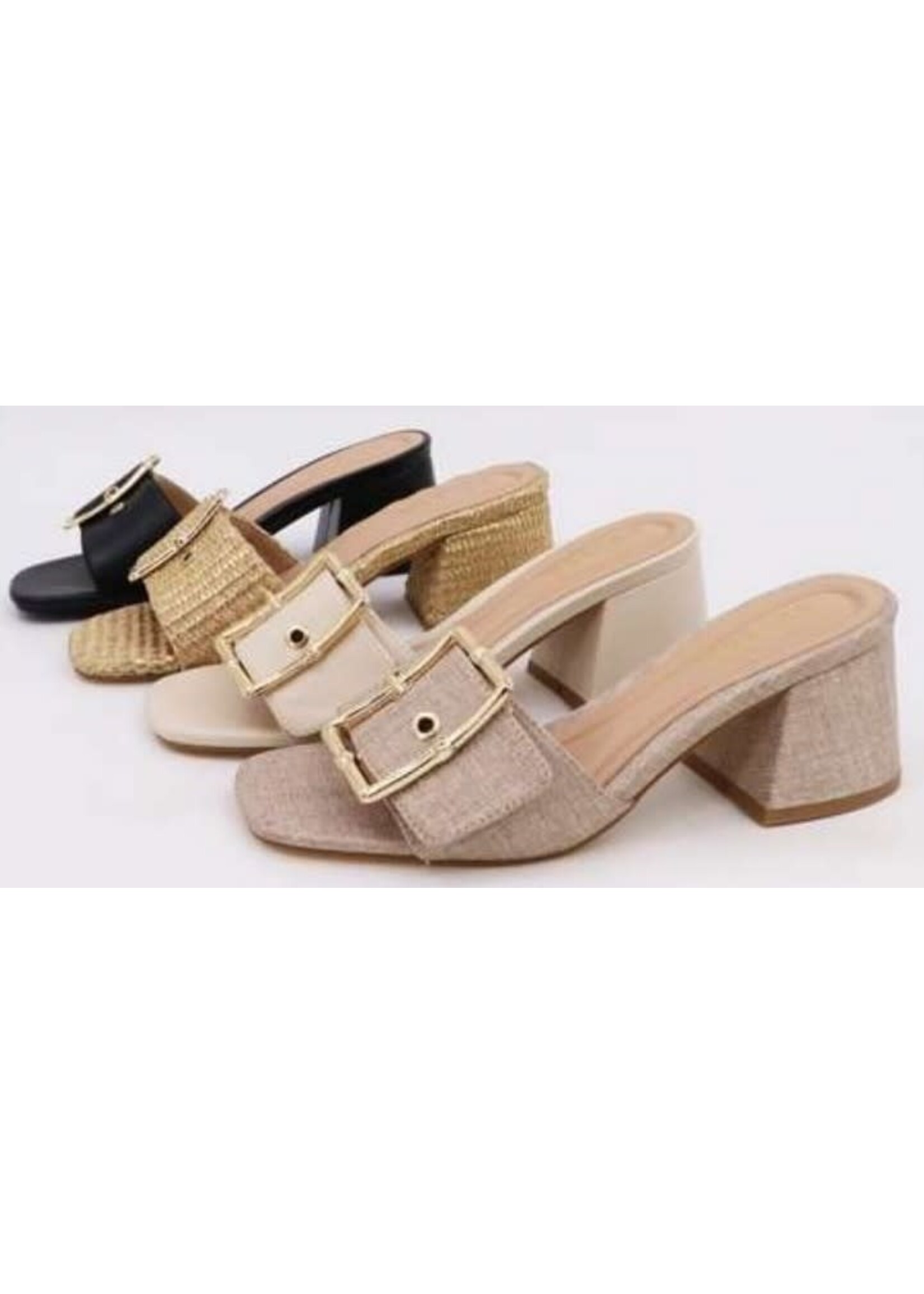 Bobbie-37 Wide Buckle Band Heel