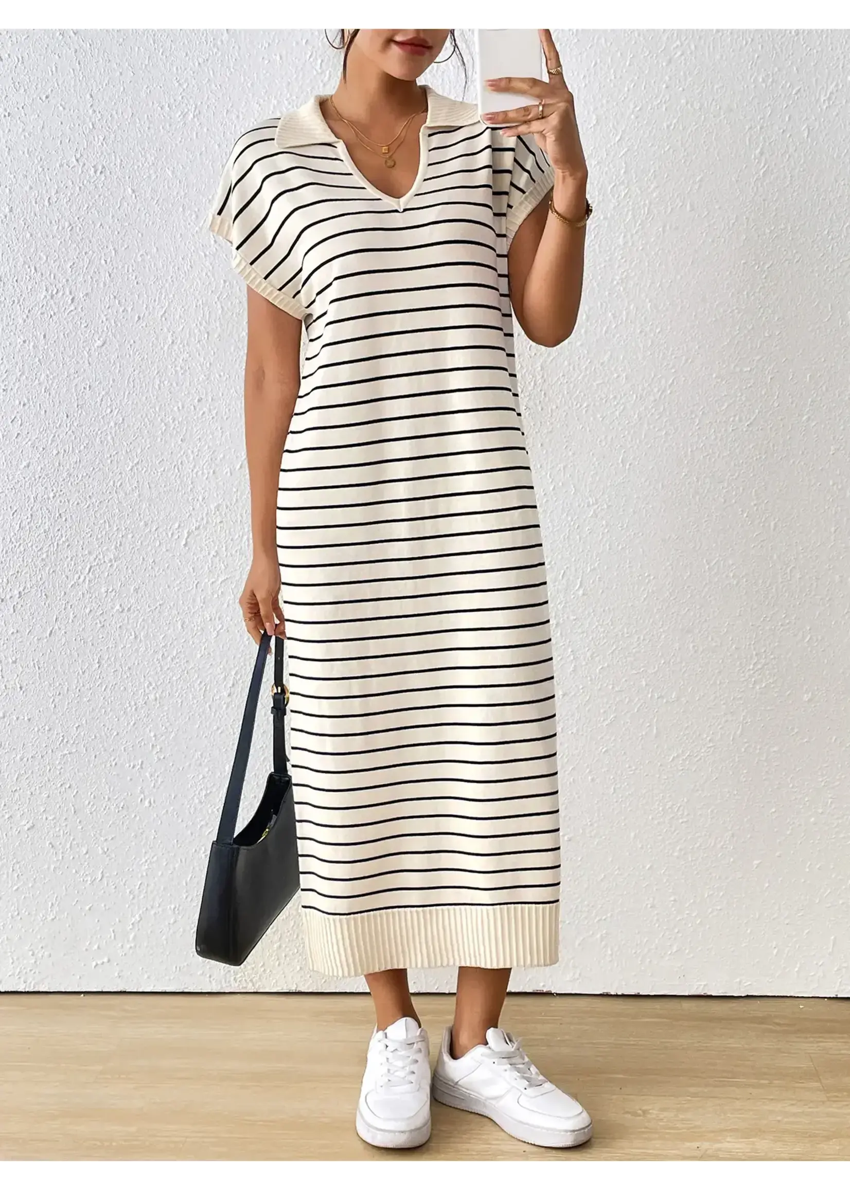 Wholesalesir Striped V-Neck Long Dress