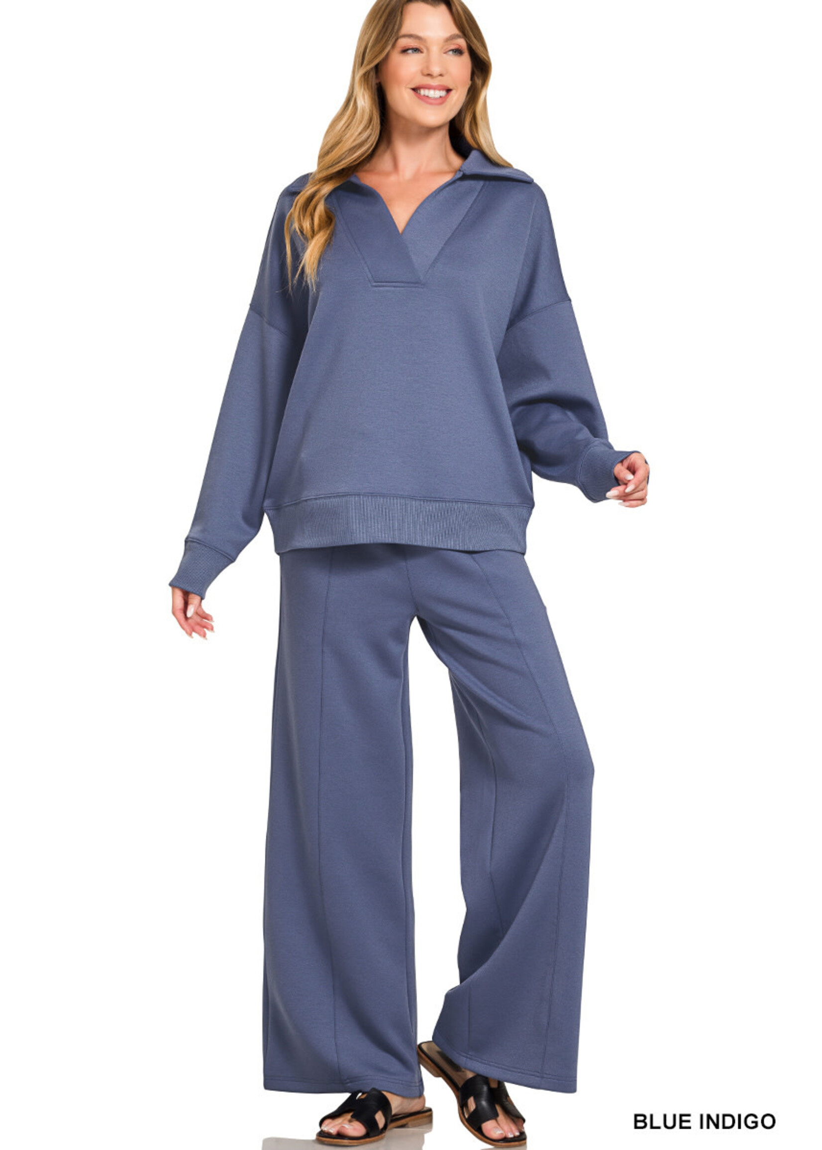 Scuba Collared Pullover & Pants Set