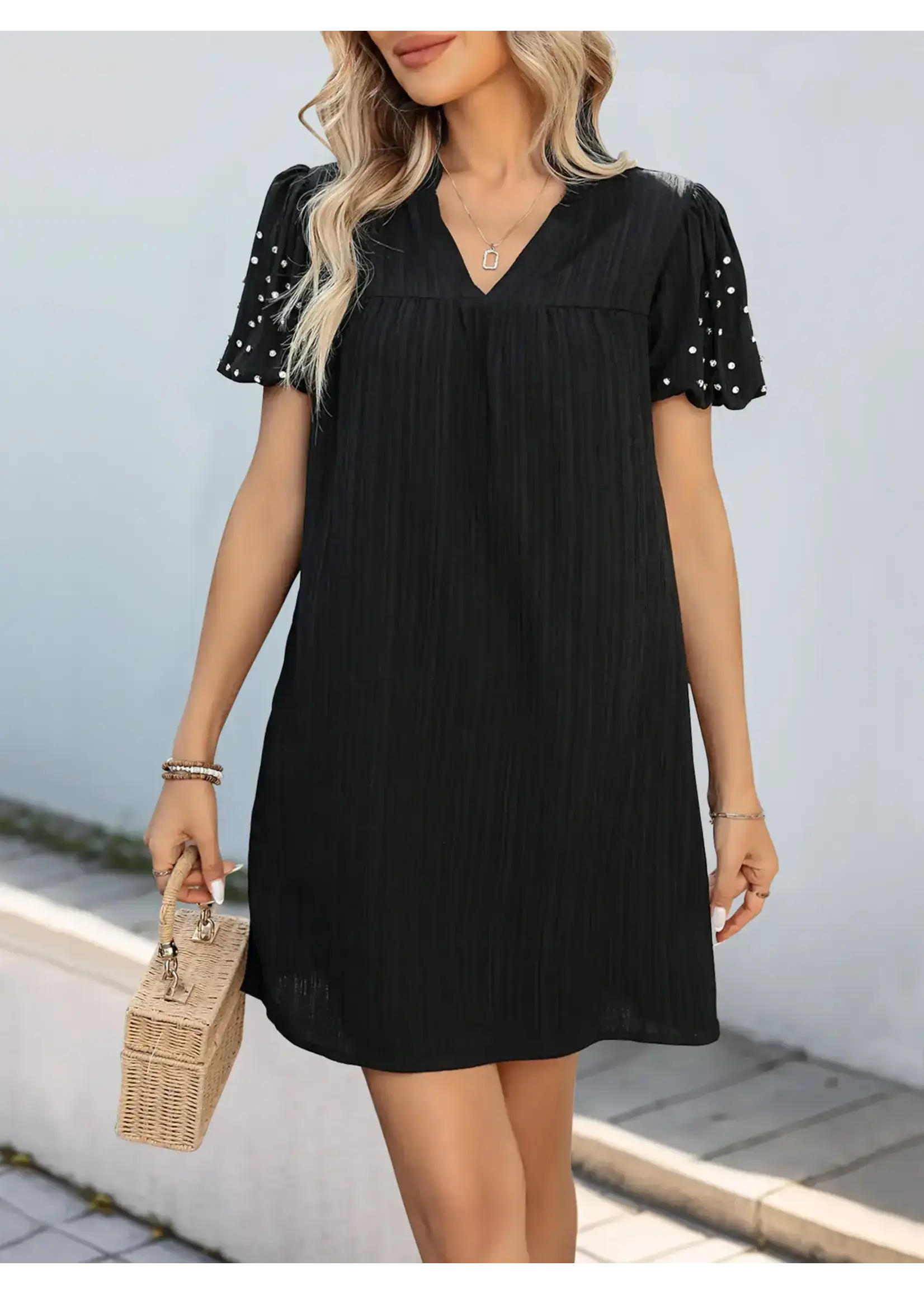 Wholesalesir Short Sleeved V-Neck Dress