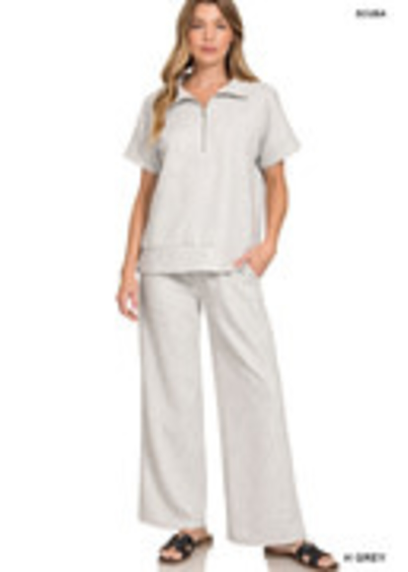 Scuba High Neck Half Zip Top & Pants Set