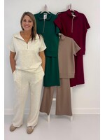 Scuba High Neck Half Zip Top & Pants Set