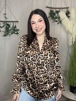 Pleated Neck Satin Top