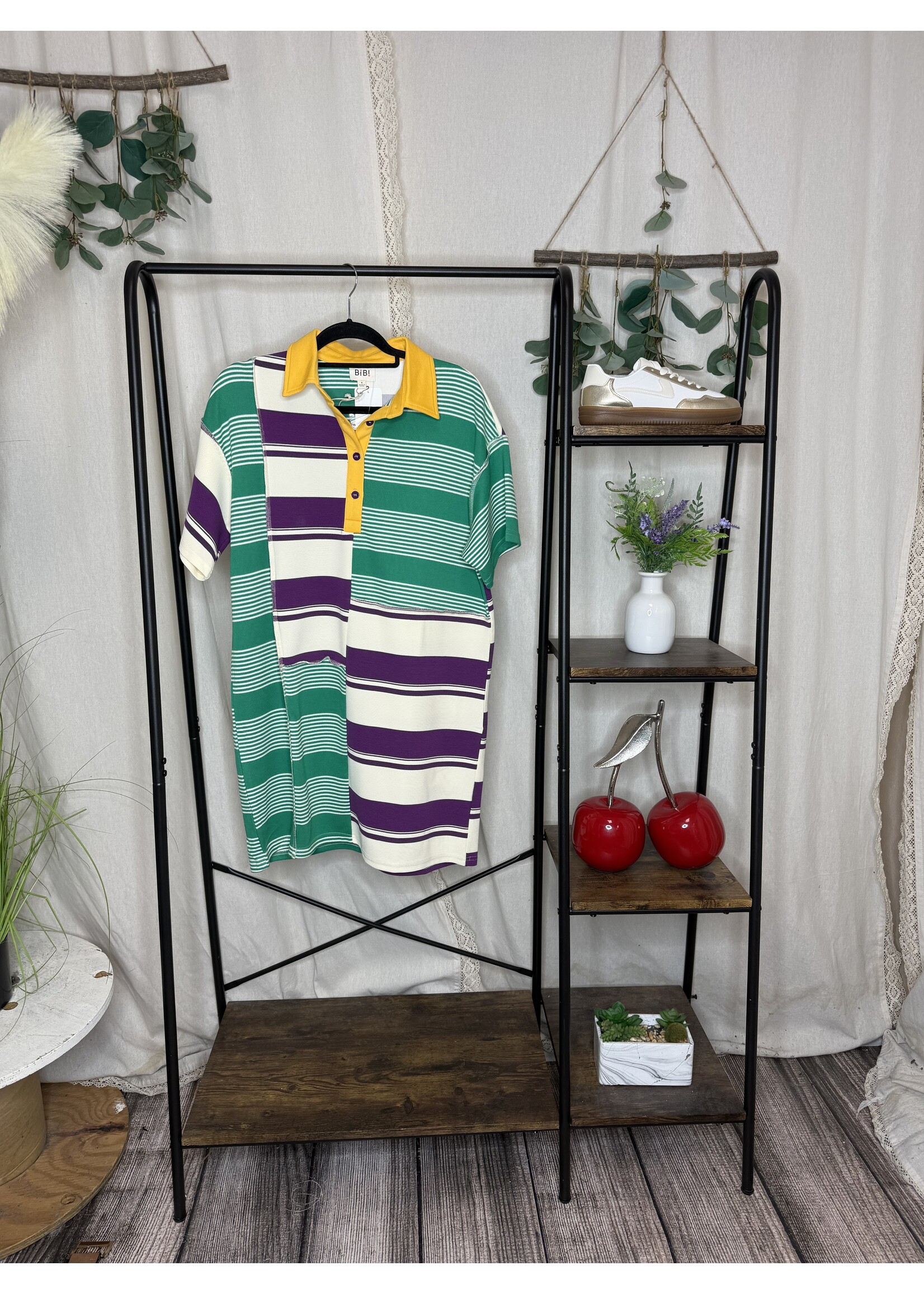 Mardi Stripe Mix+Matched Dress