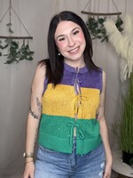 MG Sequin Block Sweater Vest