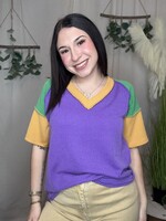 MG Raised Rib Color Block Top