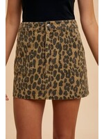 Annie Wear Leopard n Cargo Mini Skirt