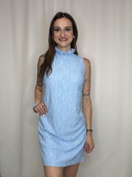 Lace Ruffled Sleeveless Dress