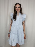 Stripe Tiered Vneck Dress