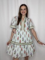 Short Sleeve Floral Print Mini Dress