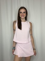 Gingham Checkered Sleeveless Top And Skort Set