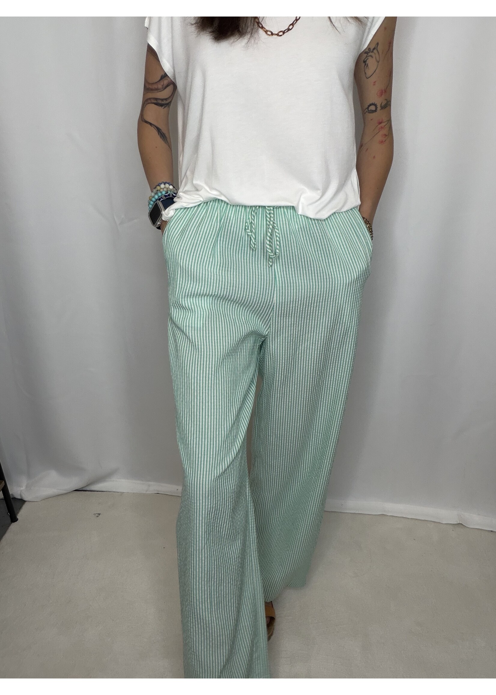 Striped Wide Leg Pants