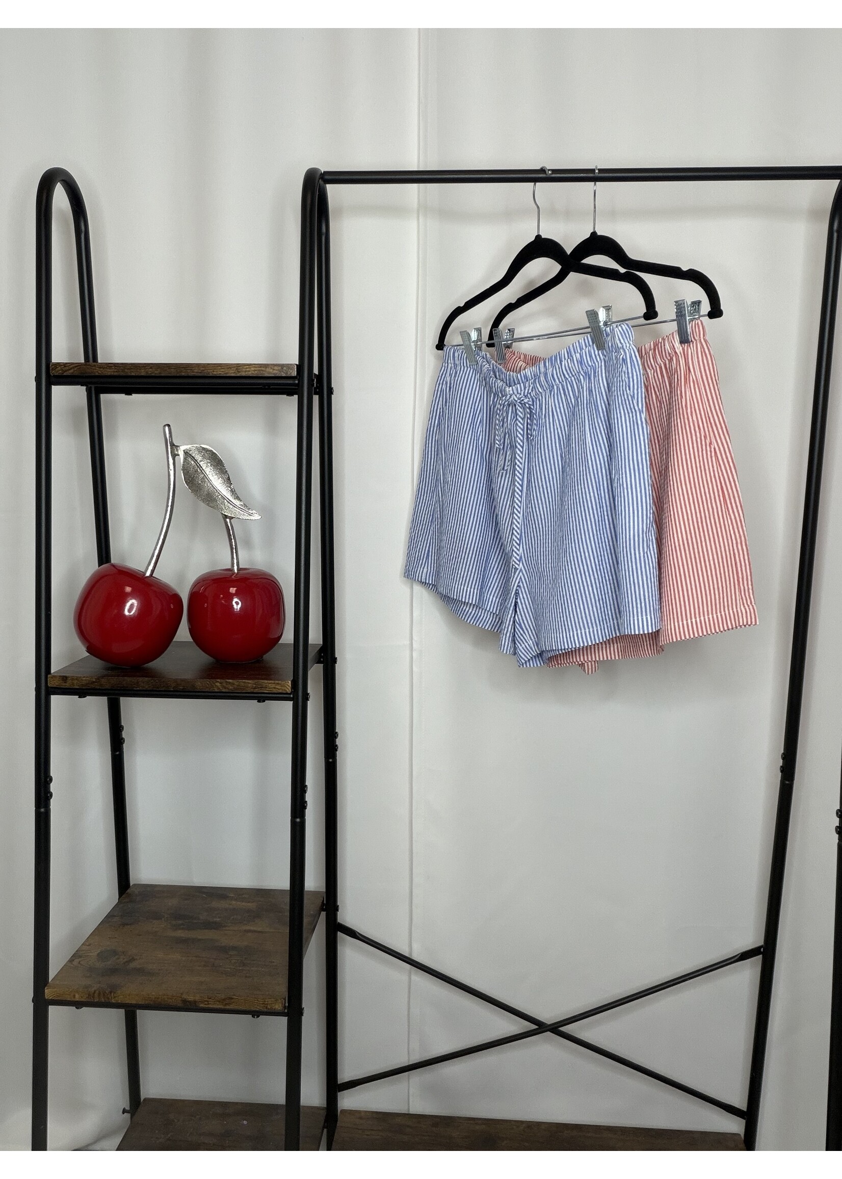 Striped Drawstring Waist Shorts