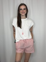 Relaxed Dolman Short Sleeve Round Neck Top