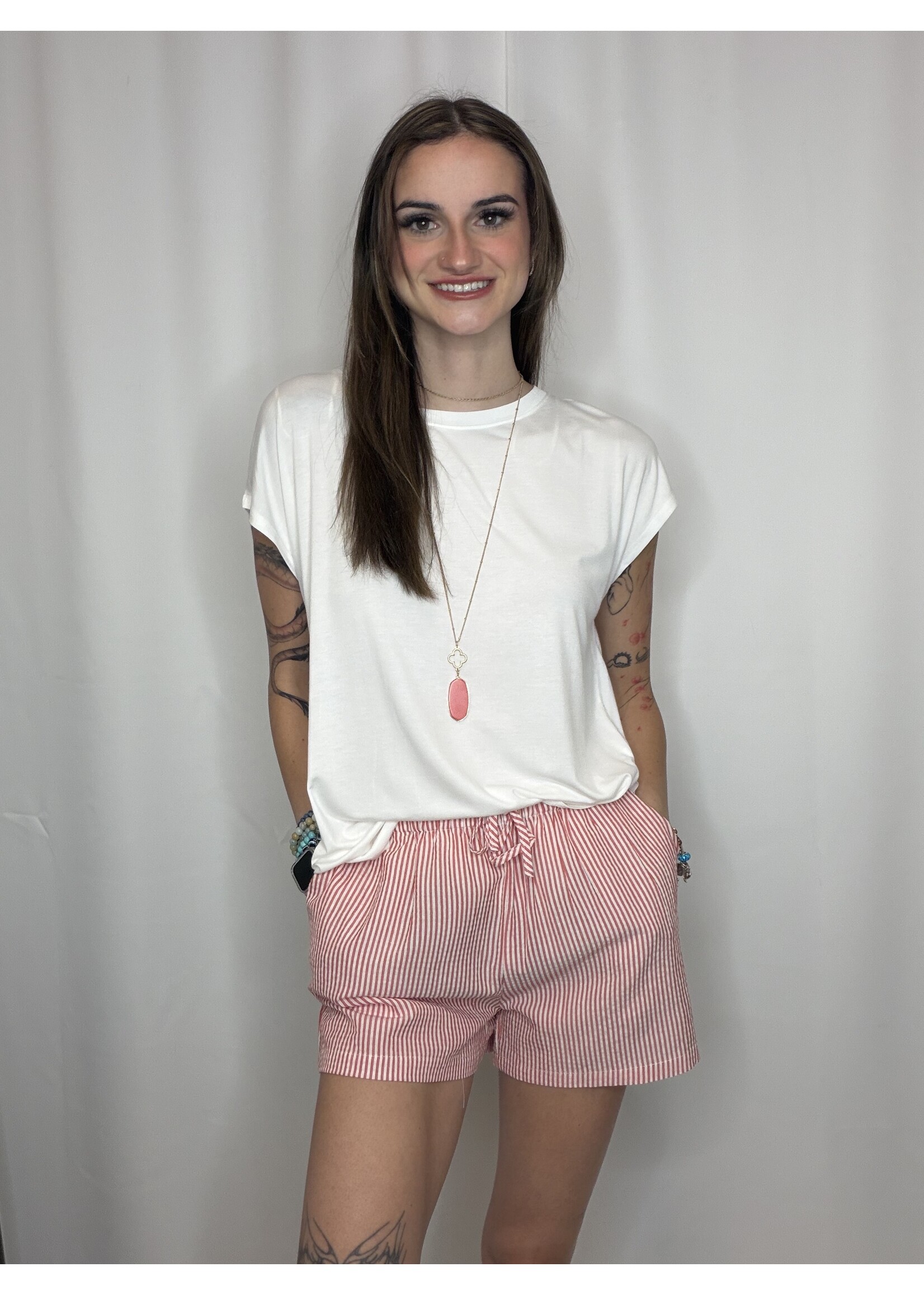 Relaxed Dolman Short Sleeve Round Neck Top