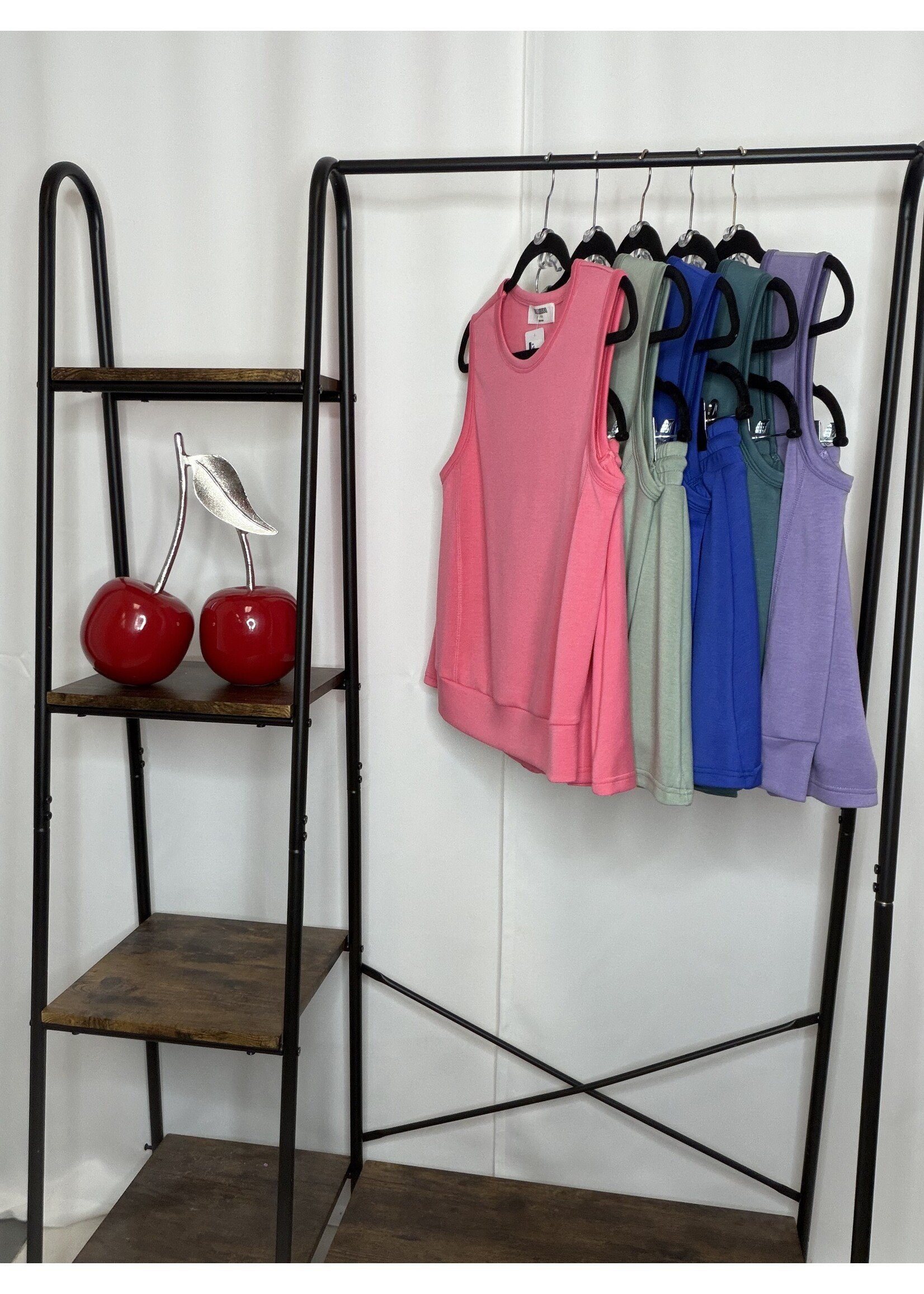 Sleeveless Scuba Crew Neck Top and Skort Set