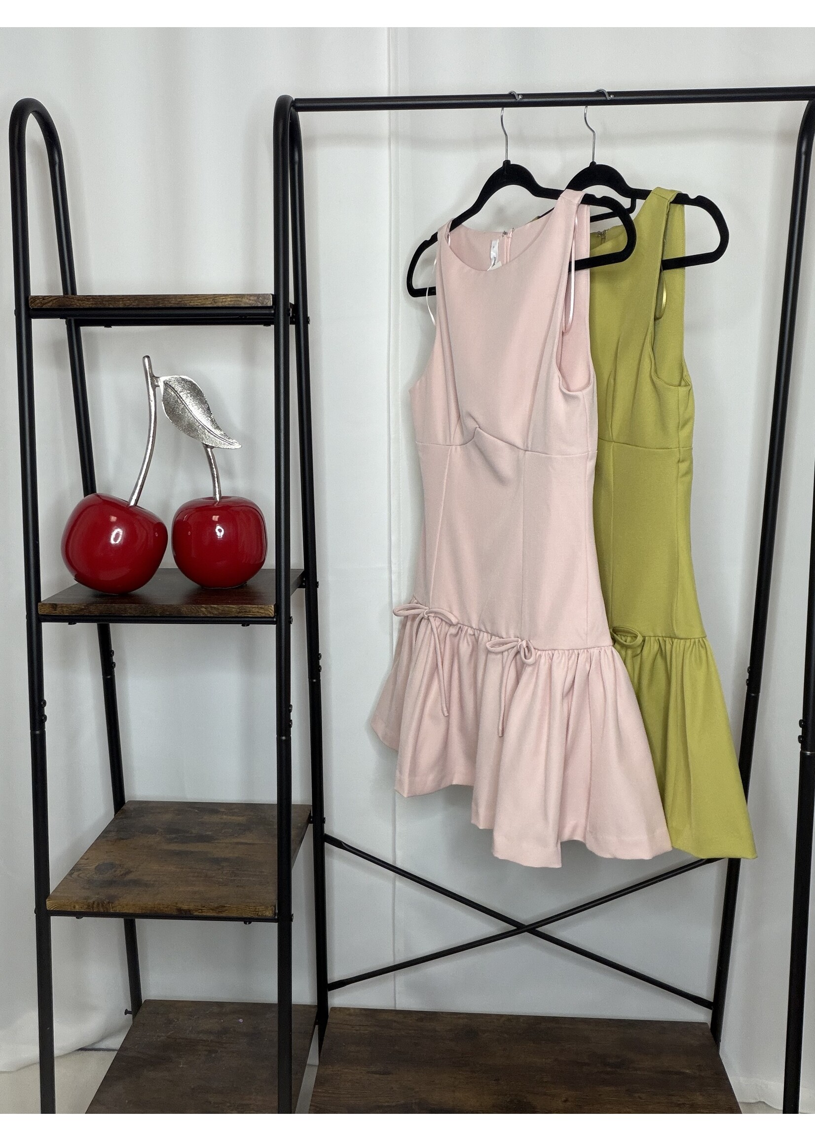 Flared Hem with Front Bows Dress