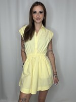 Collared Scrunch Waist Dress