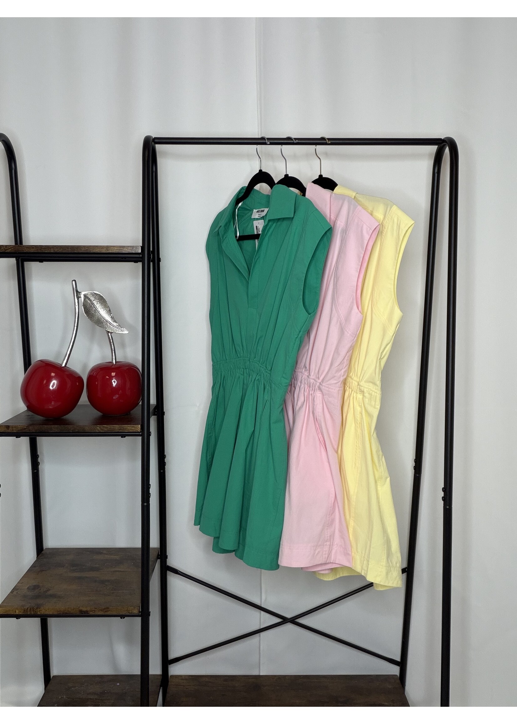 Collared Scrunch Waist Dress