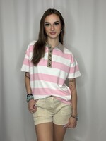 Stripe Collared Polo Top