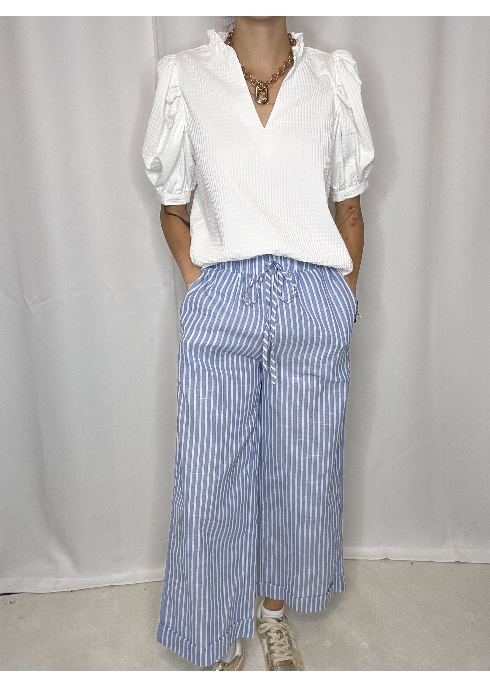 Hope & Sunshine Stripped Casual Pants Pockets