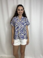 pixi+ivy Purple Tiger Print Top