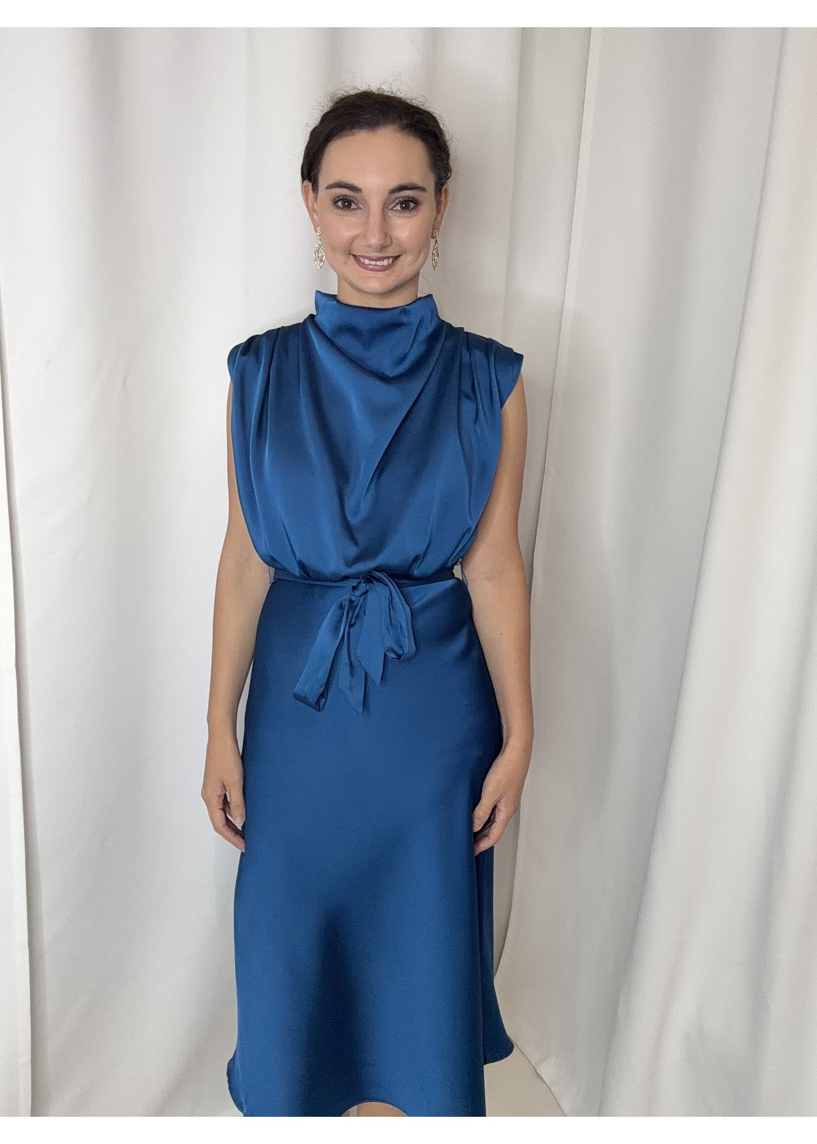 Cowl Neck Midi Dress